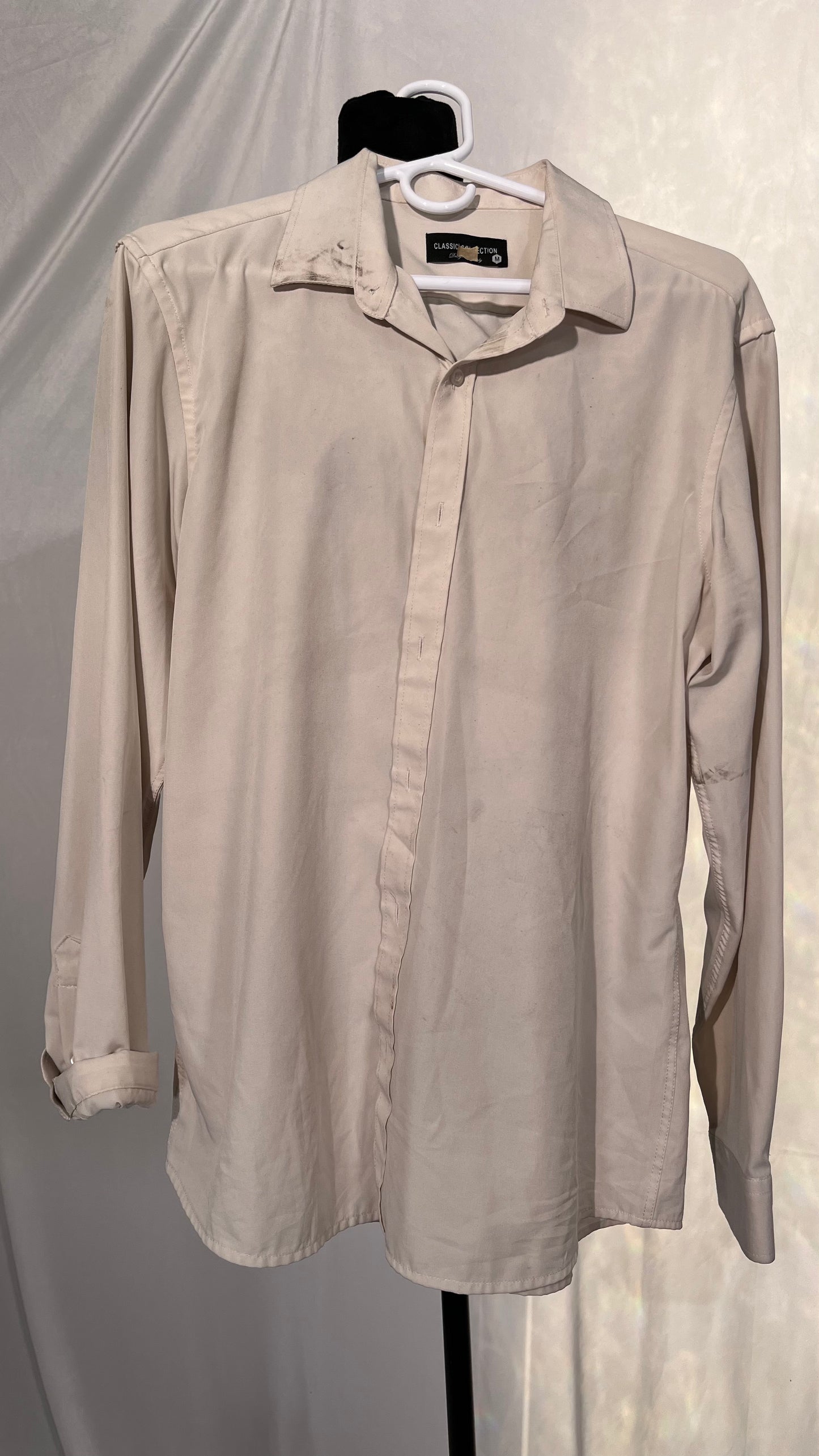 Men's Button Down Shirt Long Sleeve Business Casual Shirt, S-3XL  Size M