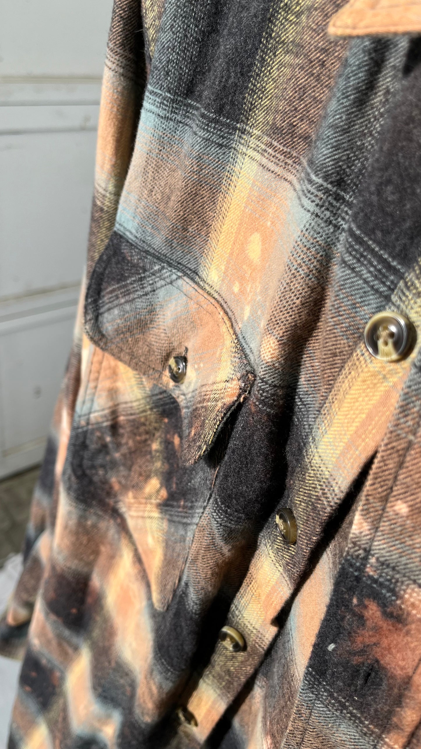 Mens Long Sleeve Shirt Jacket Button Up Plaid Jacket Shacket Fall Winter Warm Outfits Loose Fit Work Cotton Topssize M