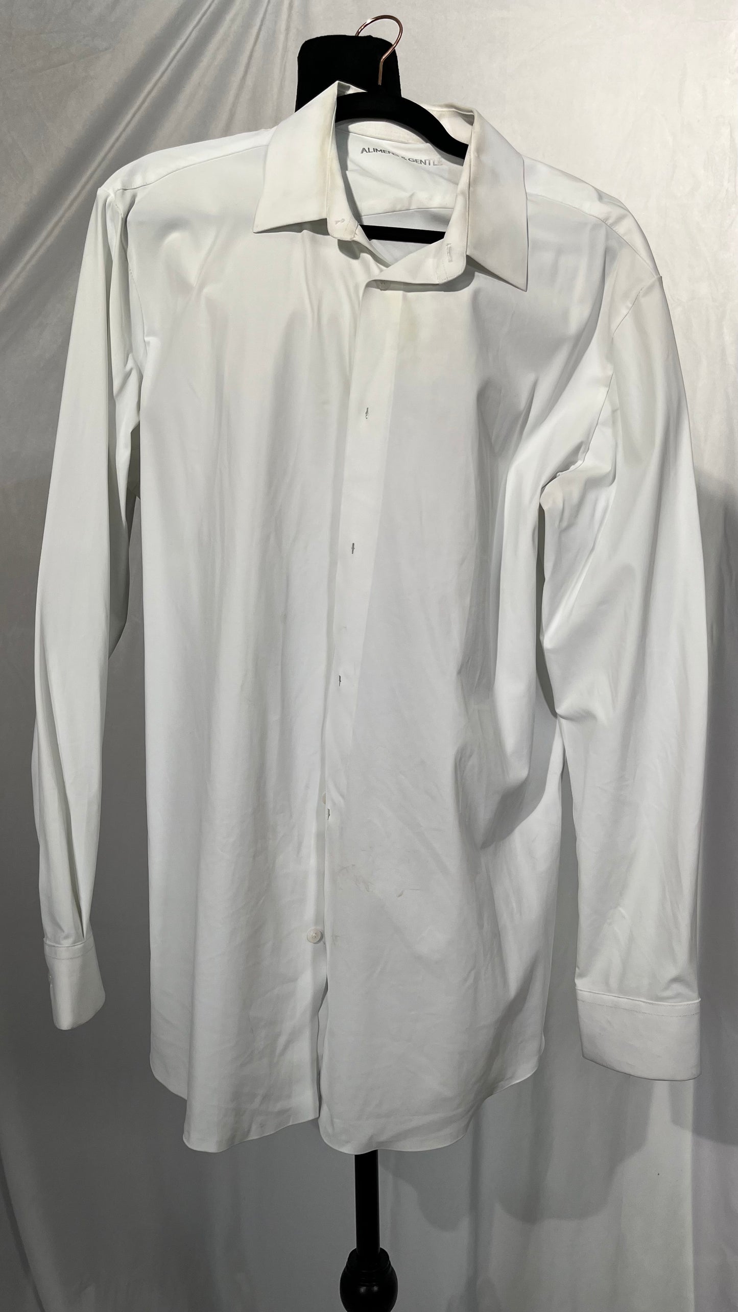 H. White Mens Corporate Combat Dress Shirt, Crisp White, 100% Pima Oxford Cotton with Athletic Components  Size No