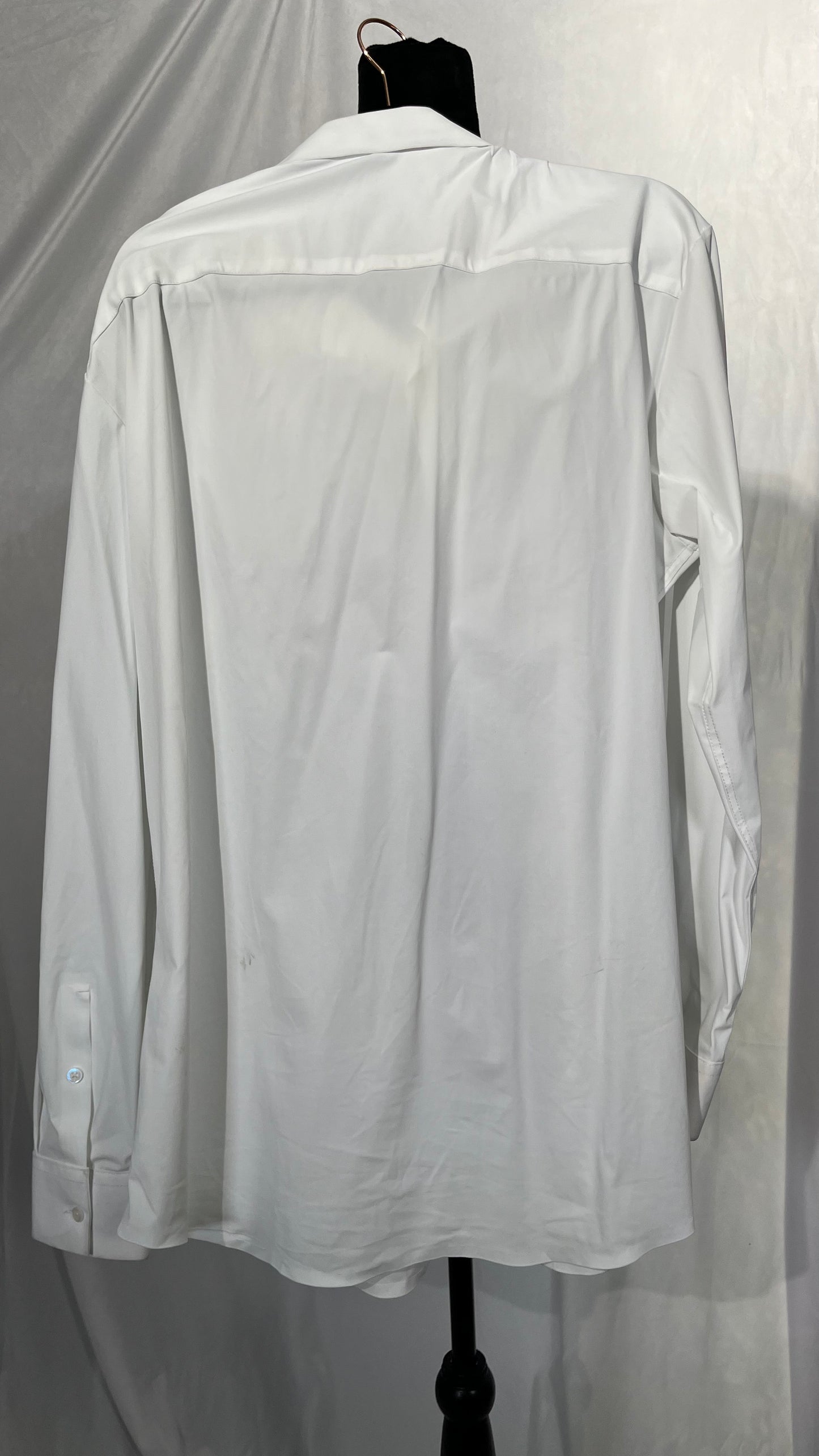 H. White Mens Corporate Combat Dress Shirt, Crisp White, 100% Pima Oxford Cotton with Athletic Components  Size No