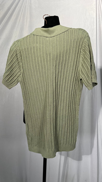 Blue and White Checkered Shirt Casual Button Down Shirts Long Sleeve Shirt Dress Shirt Size L