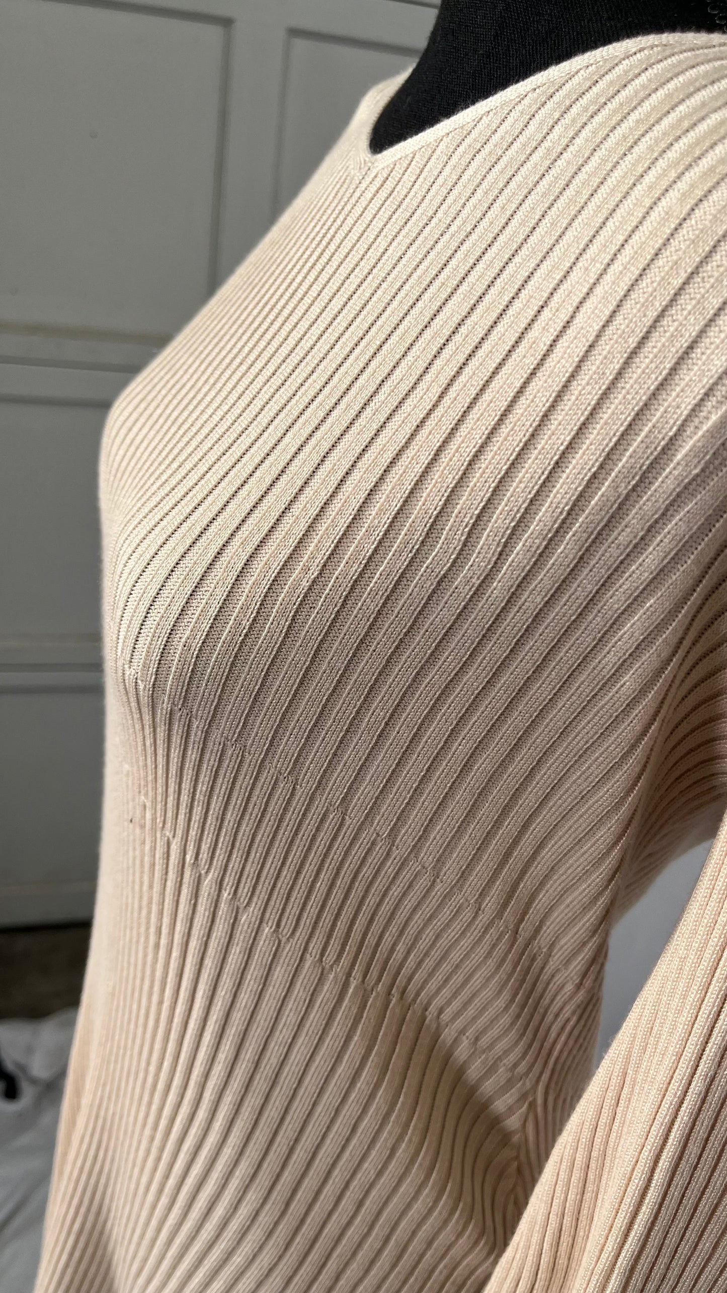 Women Mock Neck Ruffles Hem Mid Wool Dress Casual Solid Knit Fish Tail Pullover Dresses Size S