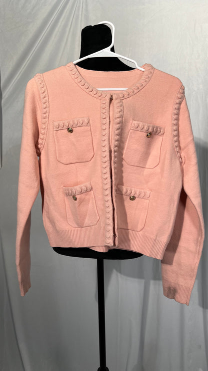 Esobo Womens Knit Cardigan Sweaters Open Front Long Sleeve Cropped Trendy Jacket OuterwearSize No