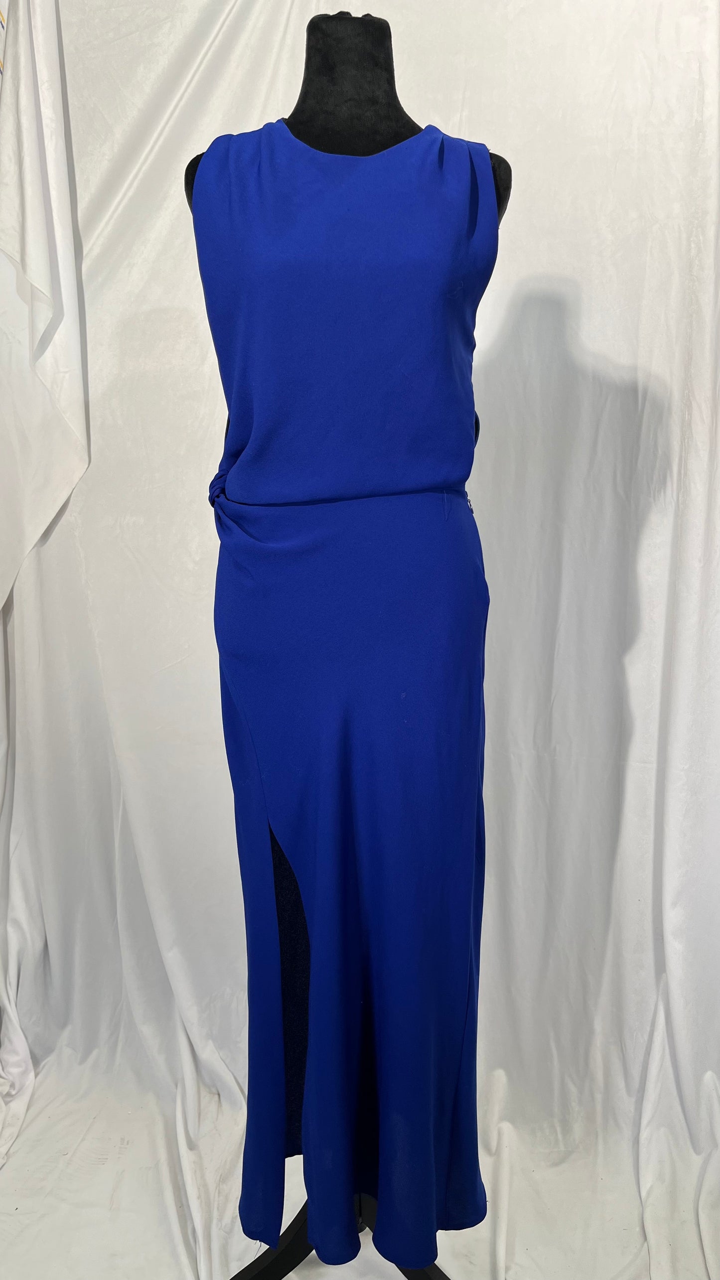 High-Neck Double Silk Satin Gown size S