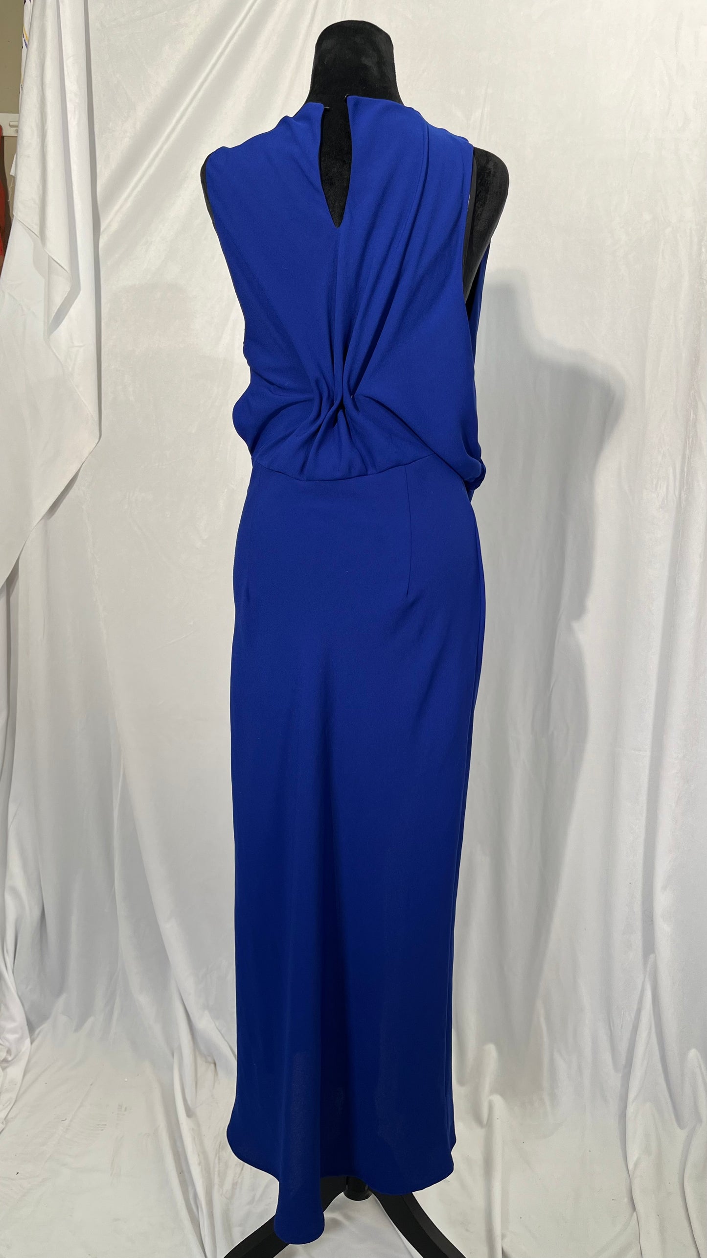 High-Neck Double Silk Satin Gown size S