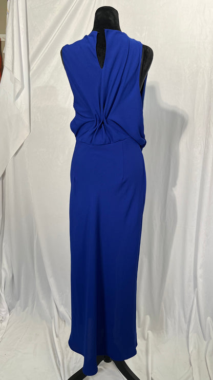 High-Neck Double Silk Satin Gown size S