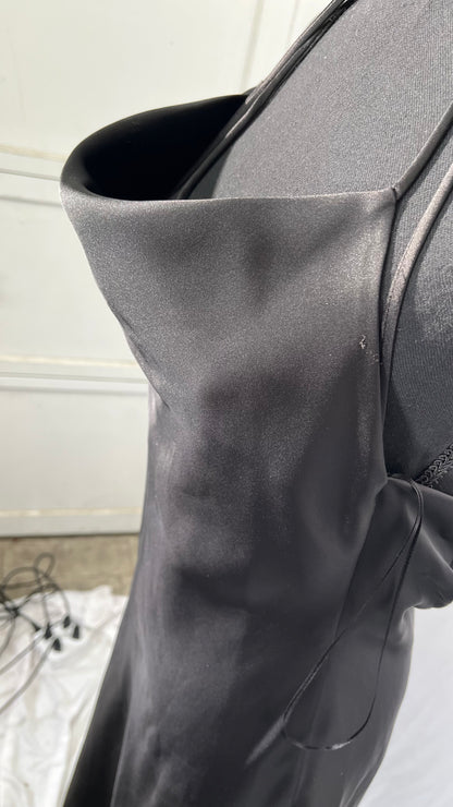 Silk Cocktail Dress for Women Evening Party Wedding Guest Fall Sexy Slip V Neck Long Tight Gala Dresses size S