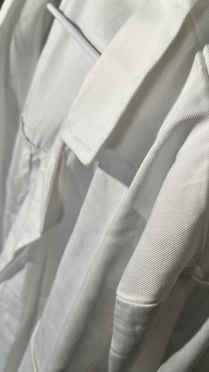 DR Uniforms Lab Coat for Men - 100% Cotton - Unisex Lab Coat - White Long Coat - Lab Coat for Students and Doctor - White Size L
