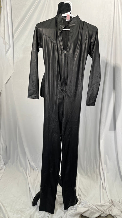 90s Rock Star Disco Ballroom Costume for Adult Men Metallic V Neck Bell One Piece JumpsuitsSize S