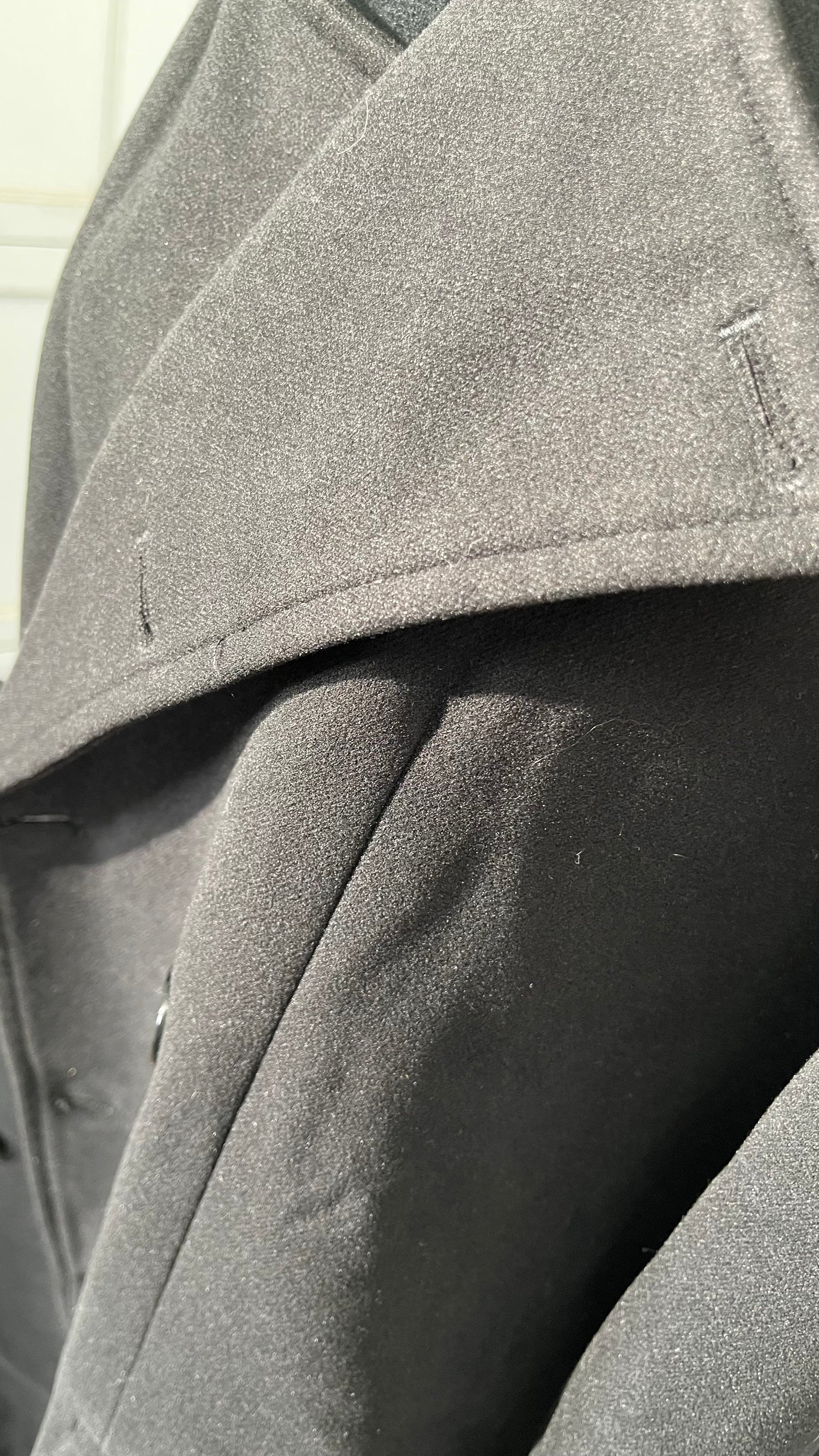 SOMTHRON Men's Casual Trench Coat Slim Fit Notched Collar Long Jacket Overcoat Single Breasted Pea Coat wih Pockets Size XL