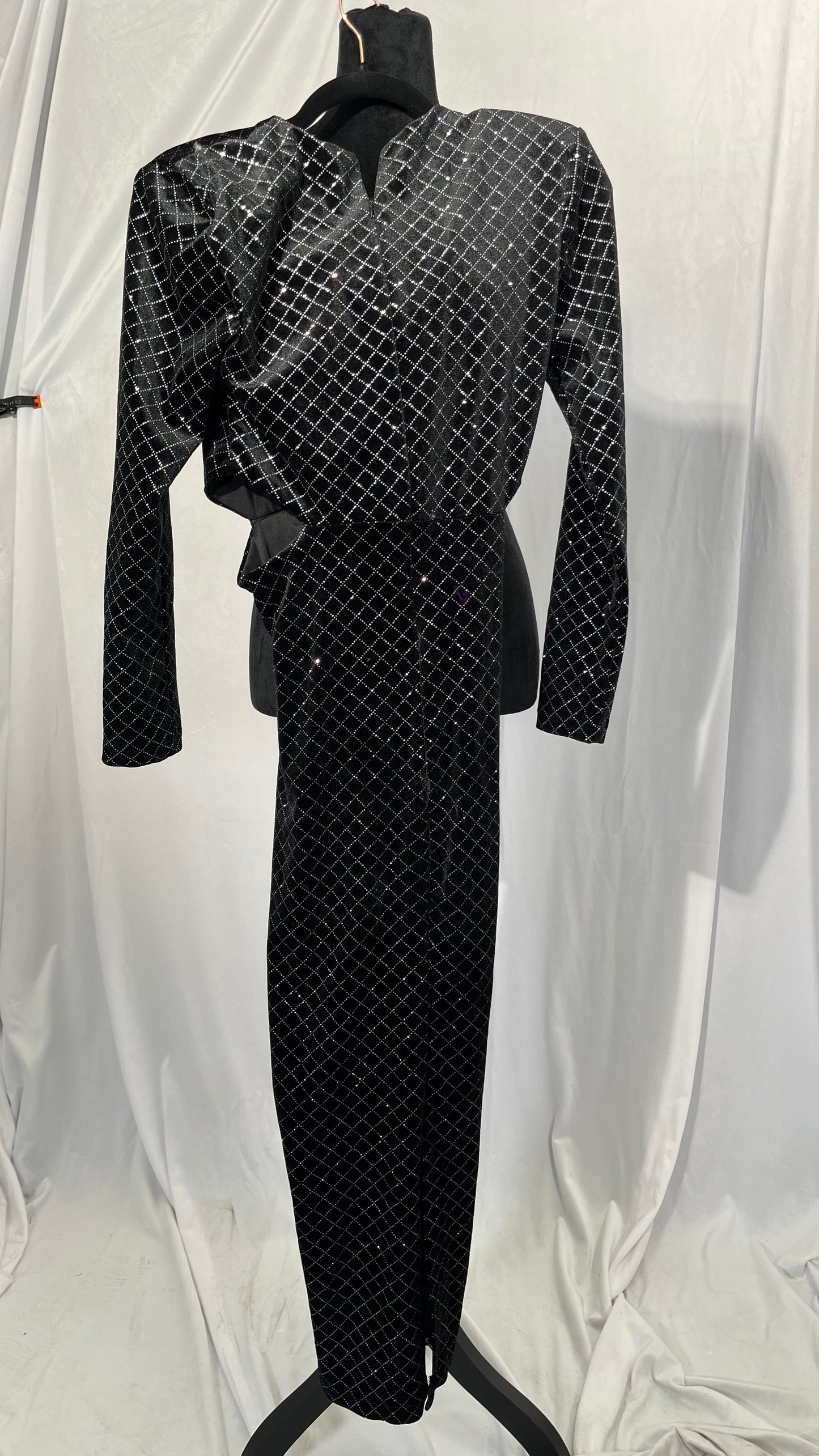 PINLI Plus Size 2 Piece Outfits for Women Deep V Neck Chain Printed Shirts with Belt and Loose Pants Party Clubwear Silver L size M