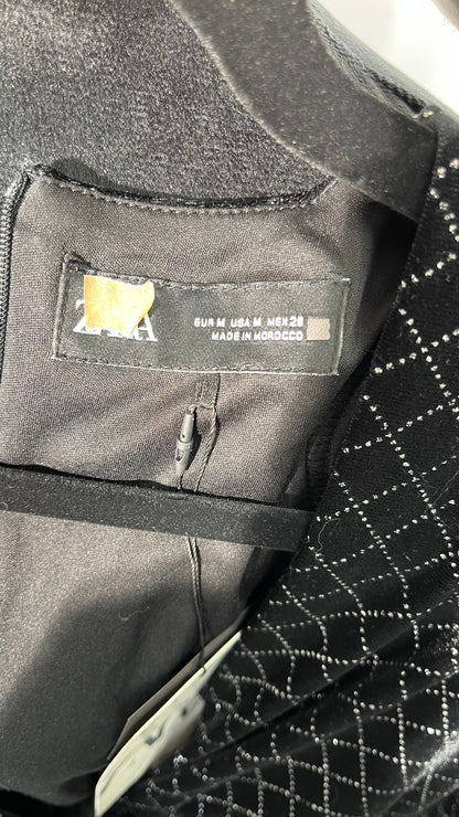 PINLI Plus Size 2 Piece Outfits for Women Deep V Neck Chain Printed Shirts with Belt and Loose Pants Party Clubwear Silver L size M