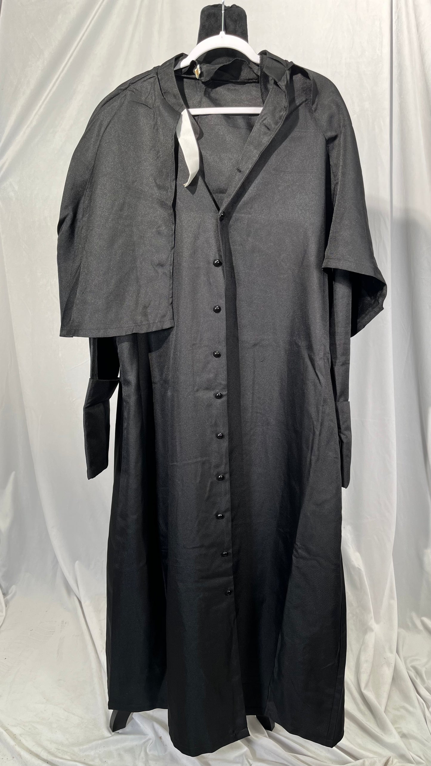 Men's Clergy Robes Priest Robe with 33 Button Cassocks Priest Pastor Robes Preacher Christian Costume size L