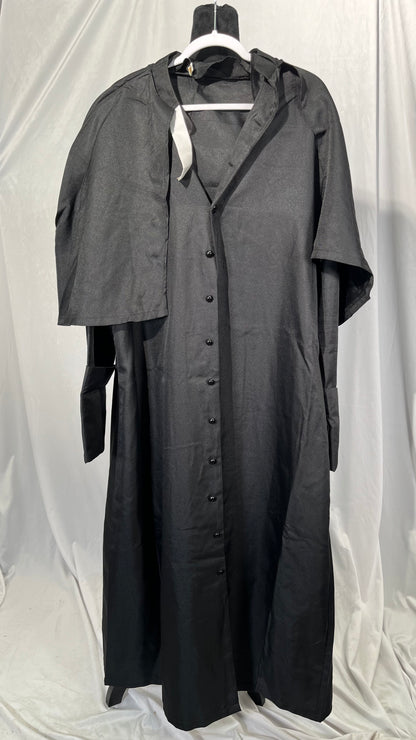 Men's Clergy Robes Priest Robe with 33 Button Cassocks Priest Pastor Robes Preacher Christian Costume size L
