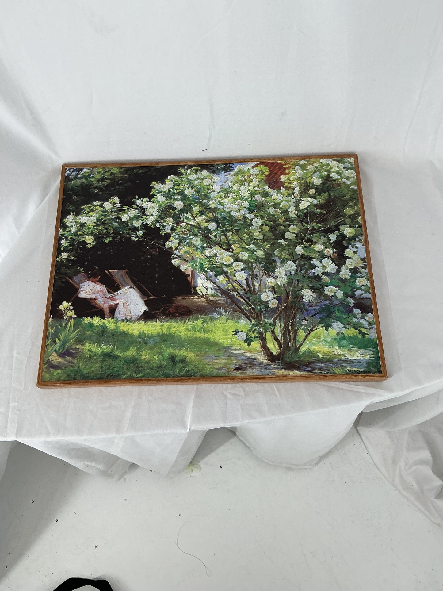 Garden Scene Framed Wall Art Painting