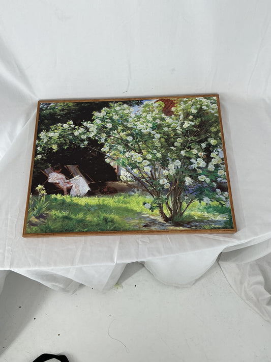 Garden Scene Framed Wall Art Painting