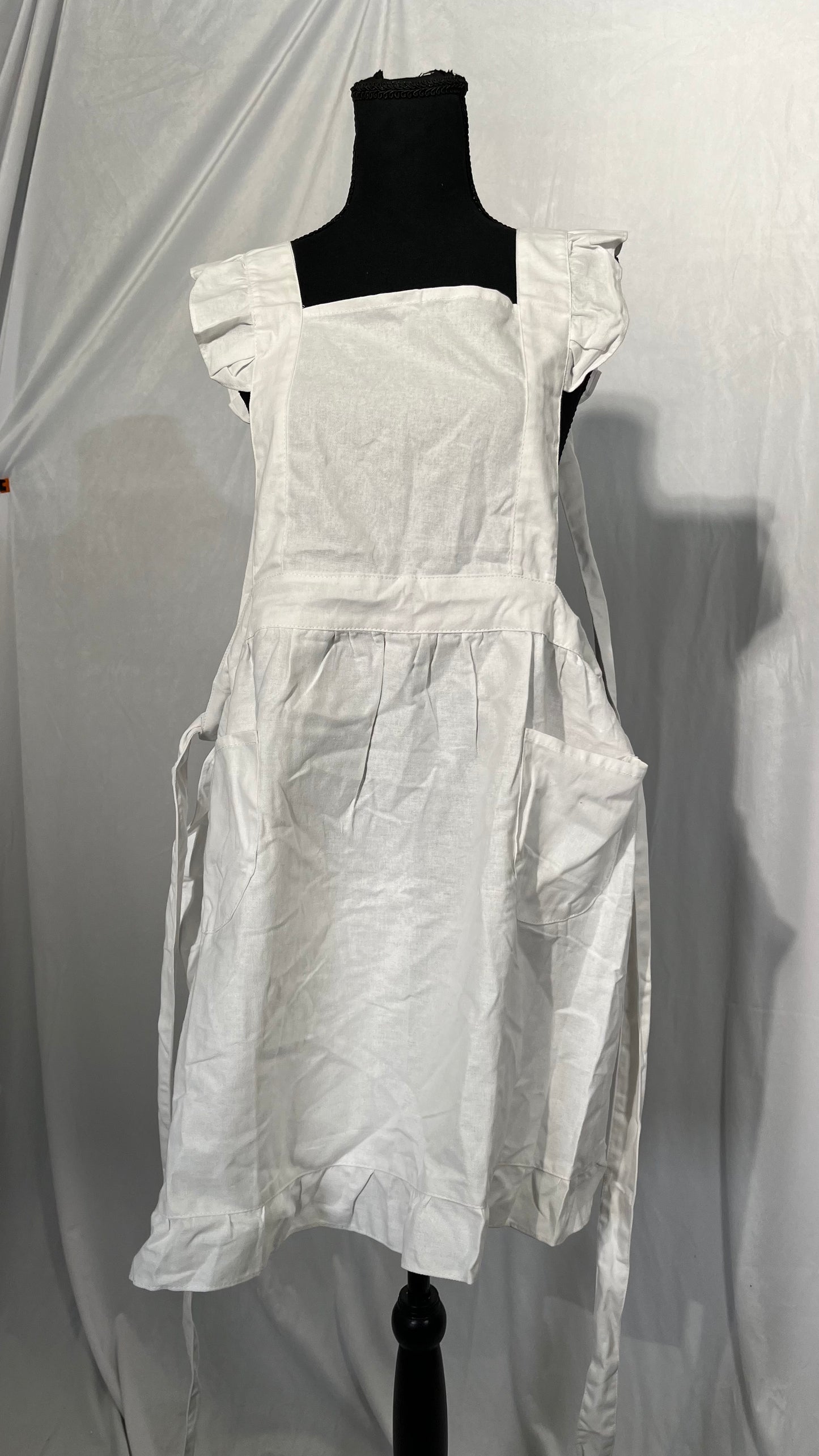 allydrew Retro White Cosplay Kitchen Maid Apron White Maid Apron  Size No