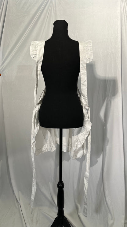 allydrew Retro White Cosplay Kitchen Maid Apron White Maid Apron  Size No