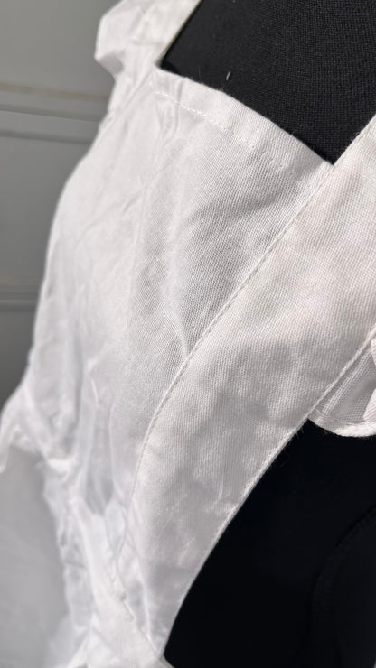 allydrew Retro White Cosplay Kitchen Maid Apron White Maid Apron  Size No