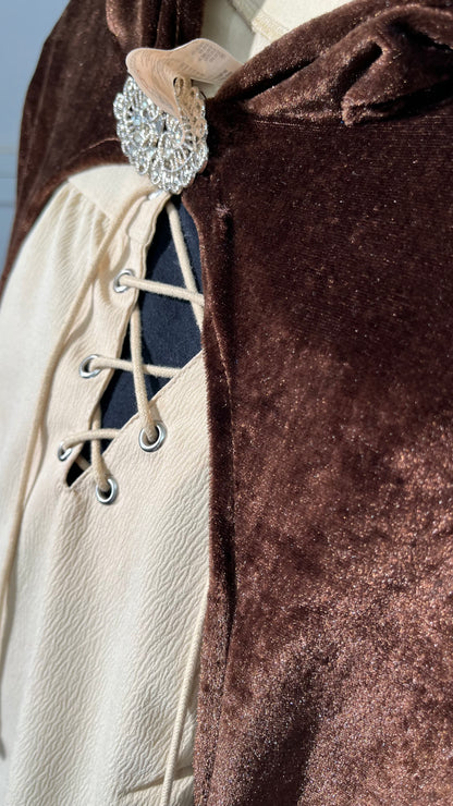 BREAUX Board Stripe print Halloween cape, Halloween cape, Halloween hooded cape, adult party decoration cape  Size M