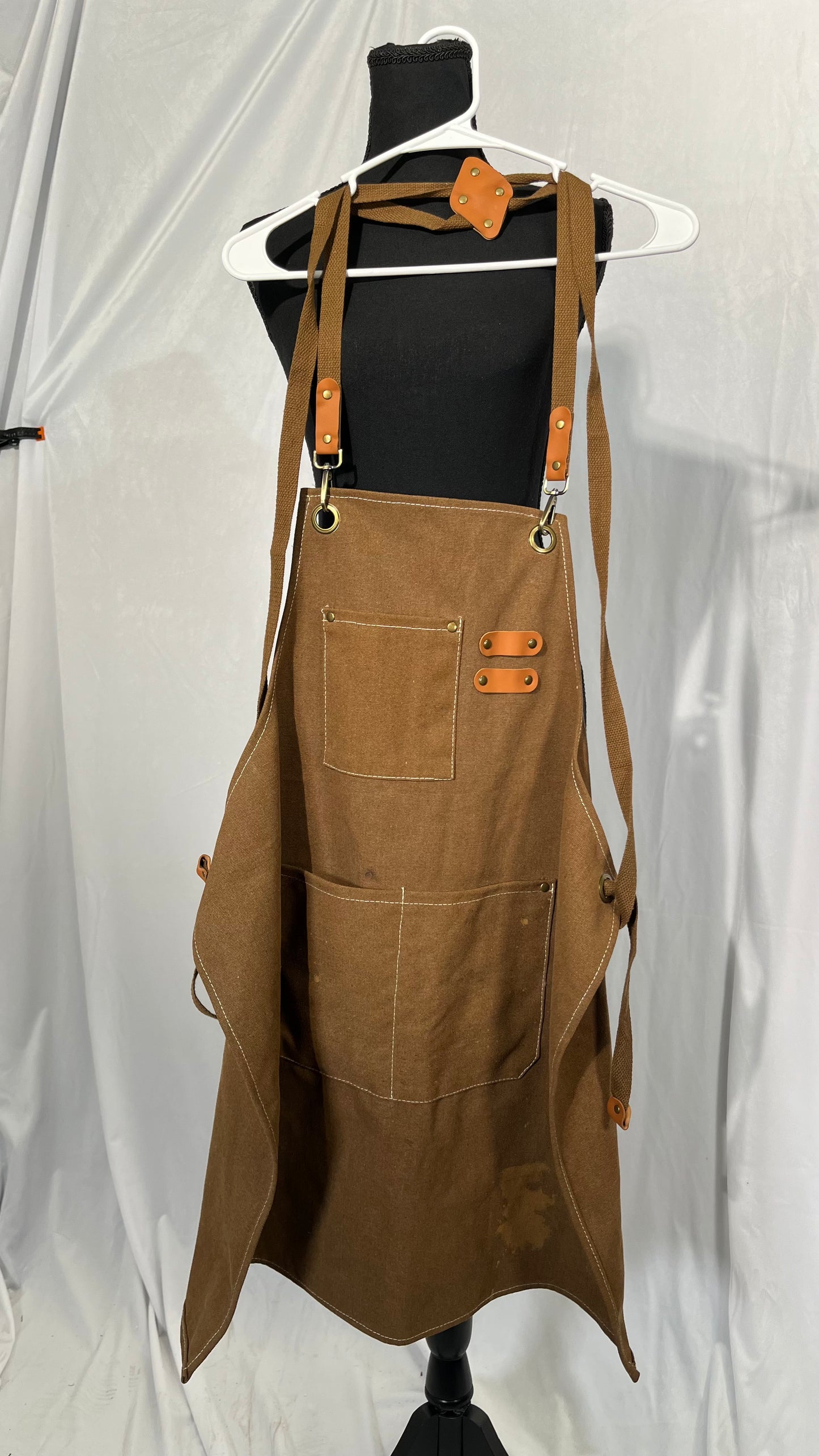 Heavy Duty Waxed Canvas Work Apron,Multifunction Tool Aprons with Tool Pockets  Size No