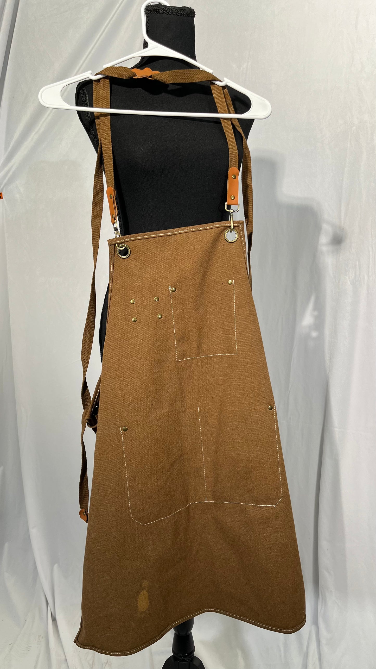 Heavy Duty Waxed Canvas Work Apron,Multifunction Tool Aprons with Tool Pockets  Size No