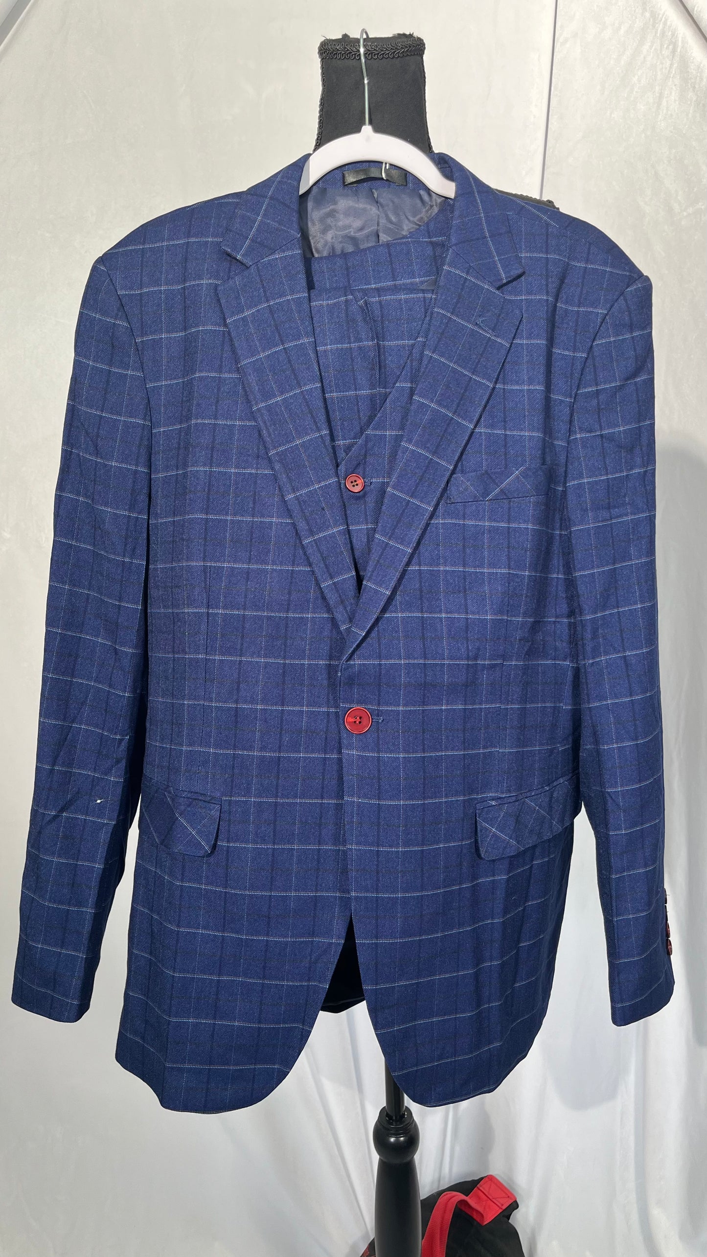 Slim Fit Mens Plaid Blazers Coats Elegant Plaid Jacket  size 40