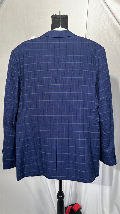 Slim Fit Mens Plaid Blazers Coats Elegant Plaid Jacket  size 40