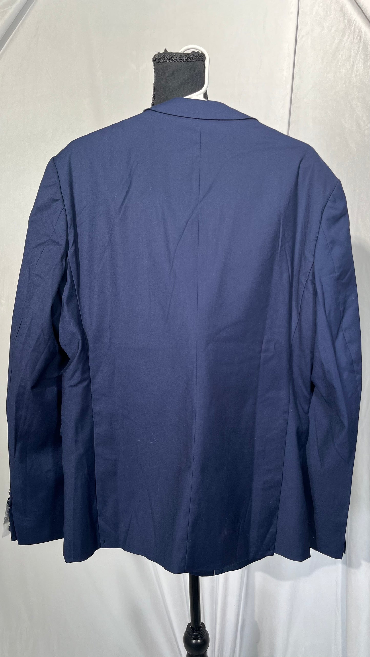 Summer Spring Electric Blue Cotton Men’s Suit Wedding Slim Fit Jacket and Pants Sold Separately Set  size L