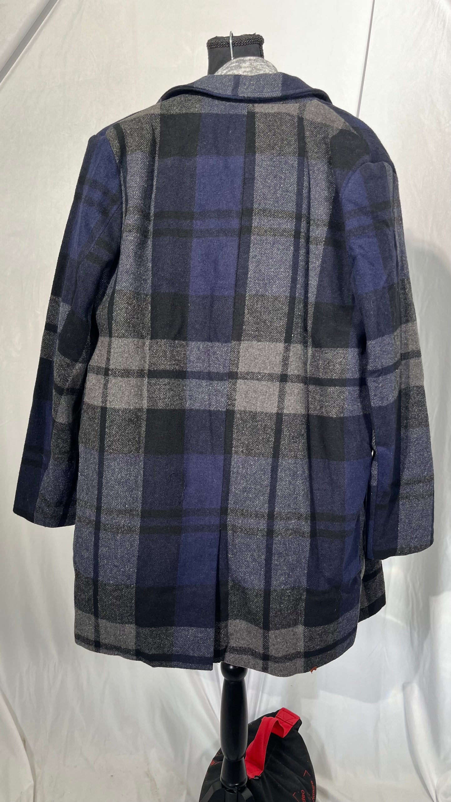 FYEARFOX Women's Oversized Plaid Shacket Wool Blend Button Down Long Sleeve Long Shirt Jacket Coat with Pockets  Size M