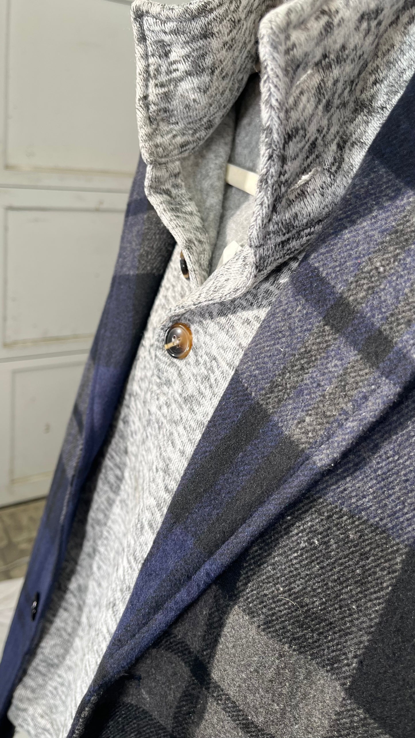 FYEARFOX Women's Oversized Plaid Shacket Wool Blend Button Down Long Sleeve Long Shirt Jacket Coat with Pockets  Size M