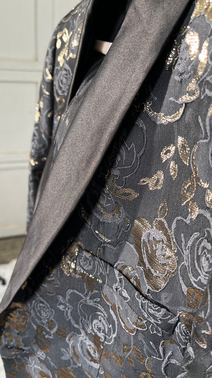 generic Suit Men's Shiny Suit Jacket Slim Fit Jacket Plain Casual Men's Suit Modern Business Blazer Elegant Jacket Wedding Party Graduation Tuxedo Leisure Coat Coat size L