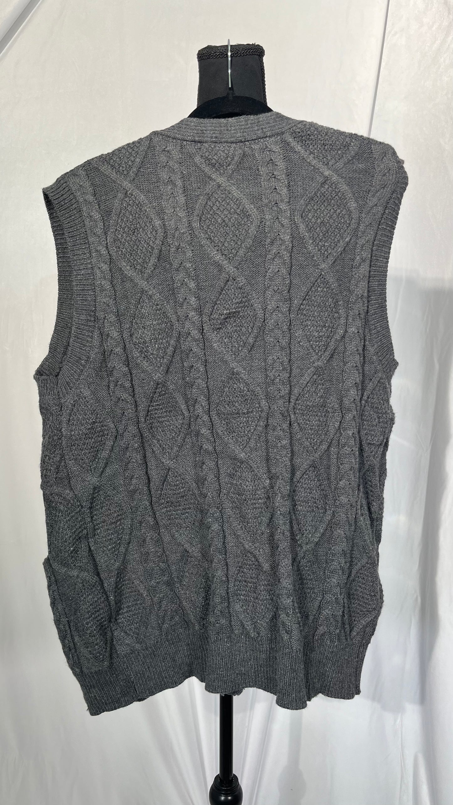 TopTie Mens Sweater Vest Solid Knitted Lightweight Thermal Cardigan  Size XL