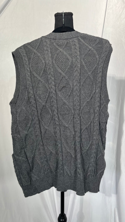 TopTie Mens Sweater Vest Solid Knitted Lightweight Thermal Cardigan  Size XL