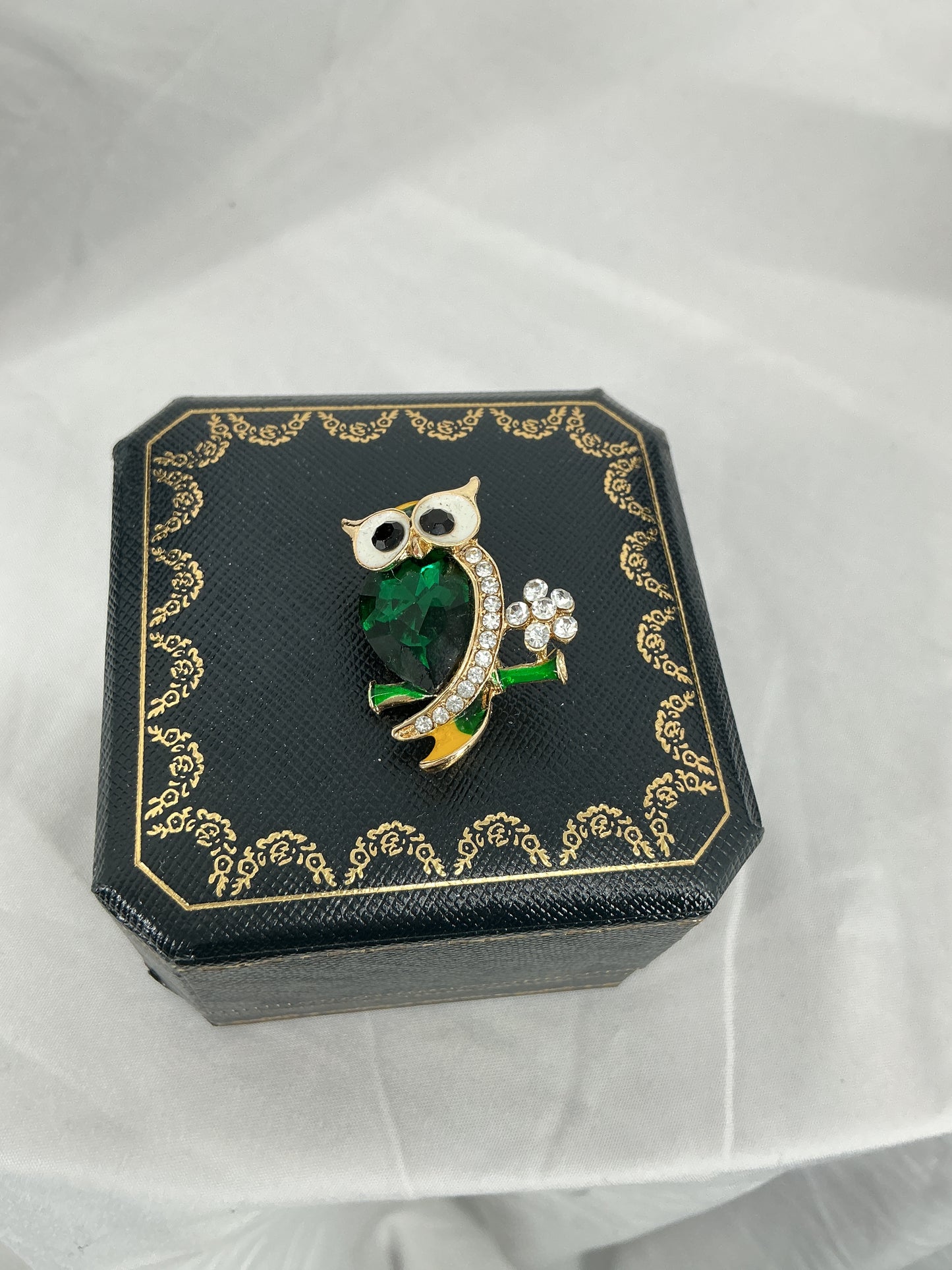 The Emerald Wisdom Owl Pin