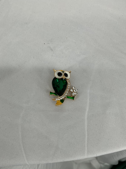 The Emerald Wisdom Owl Pin