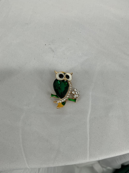 The Emerald Wisdom Owl Pin