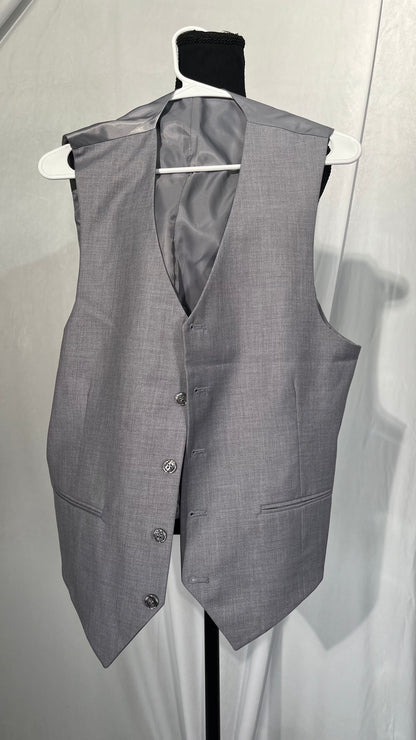 Men Dress Vest, Sleeveless Pocket Men Waistcoat Breathable for Business Meeting  Size L