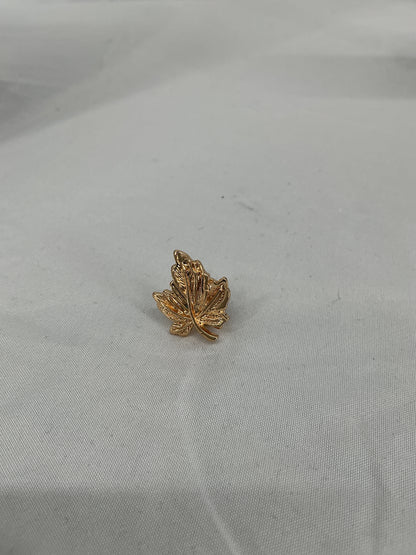 Golden Maple Leaf Brooch
