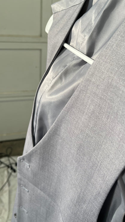 Men Dress Vest, Sleeveless Pocket Men Waistcoat Breathable for Business Meeting  Size L