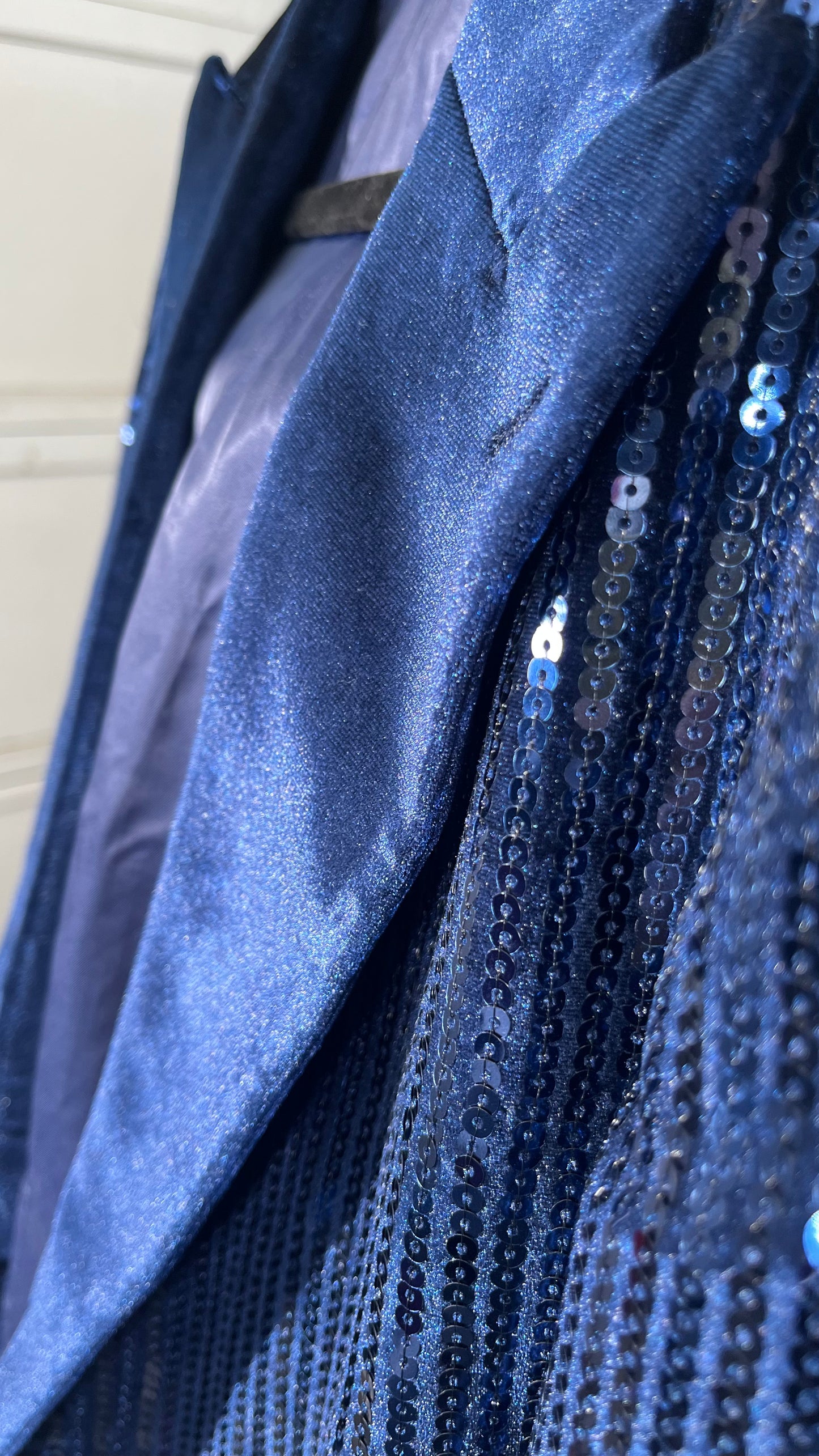 Meleg ölelés Blazers  Vintage Sparkly Sequins Blazer Open Front Glitter Jacket Casual Double Breasted Outfit Size M