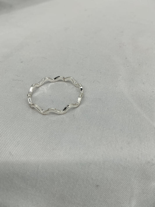 Dainty Sterling Silver Wavy Ring