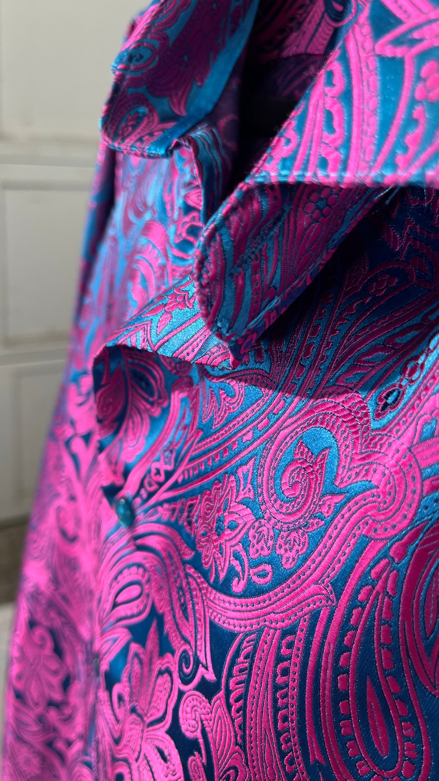 Men Spring Autumn Long Sleeve Casual Fit Shirt Wedding Party Business Work Shirt  size L