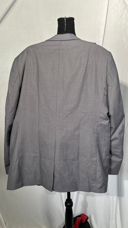 Mens Suit Jacket Casual Notched Lapel Collar Open Front Blazer Roll Up Sleeve Slim Fit Business Office Coats  Size XL