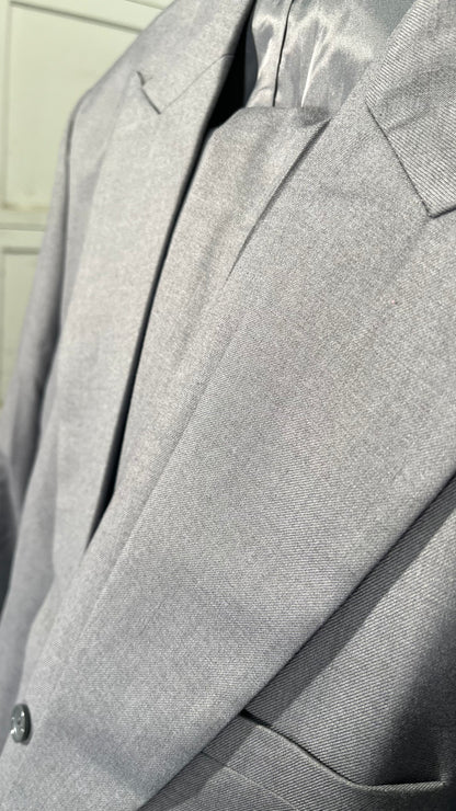 Mens Suit Jacket Casual Notched Lapel Collar Open Front Blazer Roll Up Sleeve Slim Fit Business Office Coats  Size XL