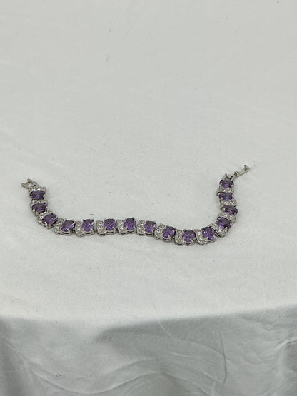 Mystic Lavender Wave Bracelet with Sparkling Pave Accents