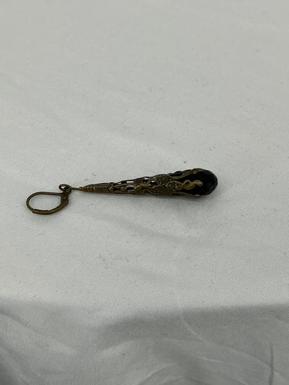 Antique Bronze Filigree Teardrop Earring