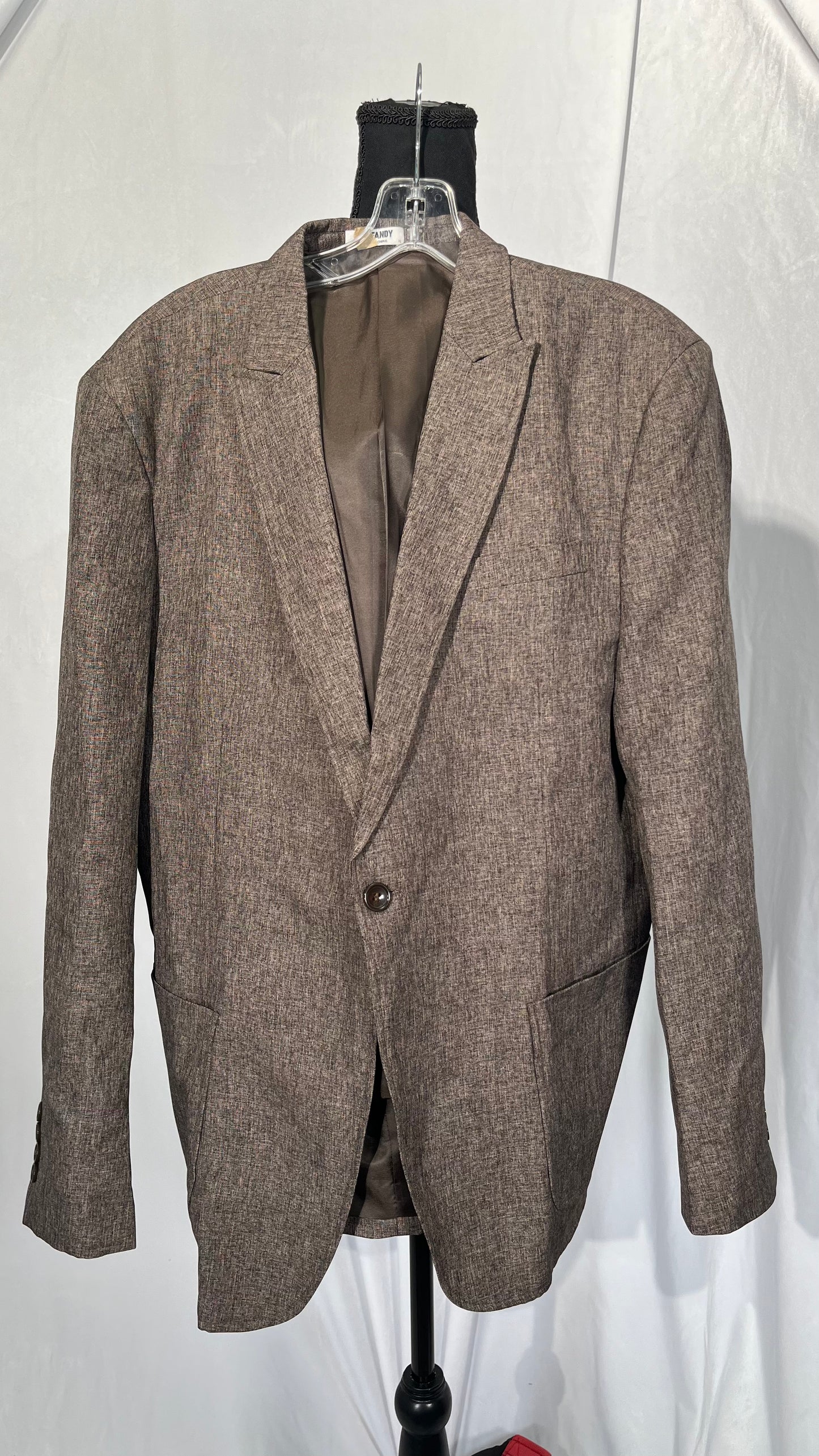 Daokkw Mens Polyester Suit 2 Piece Slim Fit Summer Beach Wedding Groom Formal Suit Polyester Lightweight Tuxedo Suits  Size XL