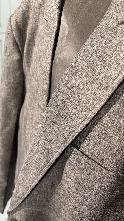 Daokkw Mens Polyester Suit 2 Piece Slim Fit Summer Beach Wedding Groom Formal Suit Polyester Lightweight Tuxedo Suits  Size XL