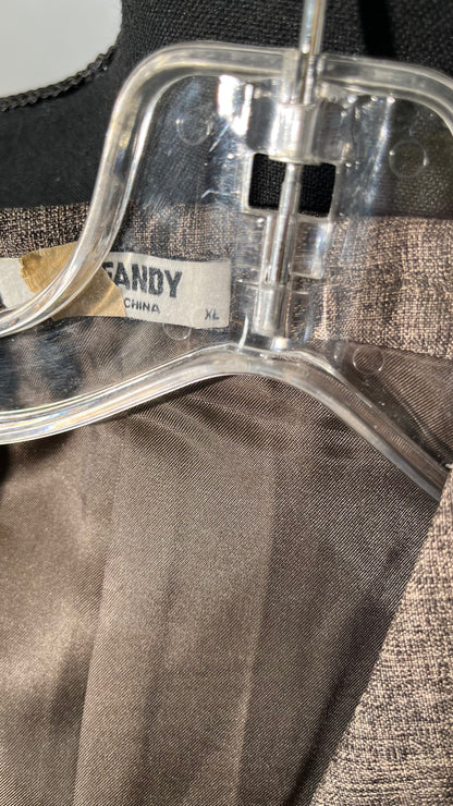 Daokkw Mens Polyester Suit 2 Piece Slim Fit Summer Beach Wedding Groom Formal Suit Polyester Lightweight Tuxedo Suits  Size XL